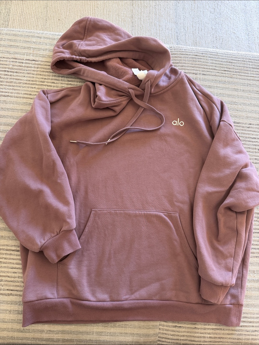 ALO Hoodie in Mauve Rose